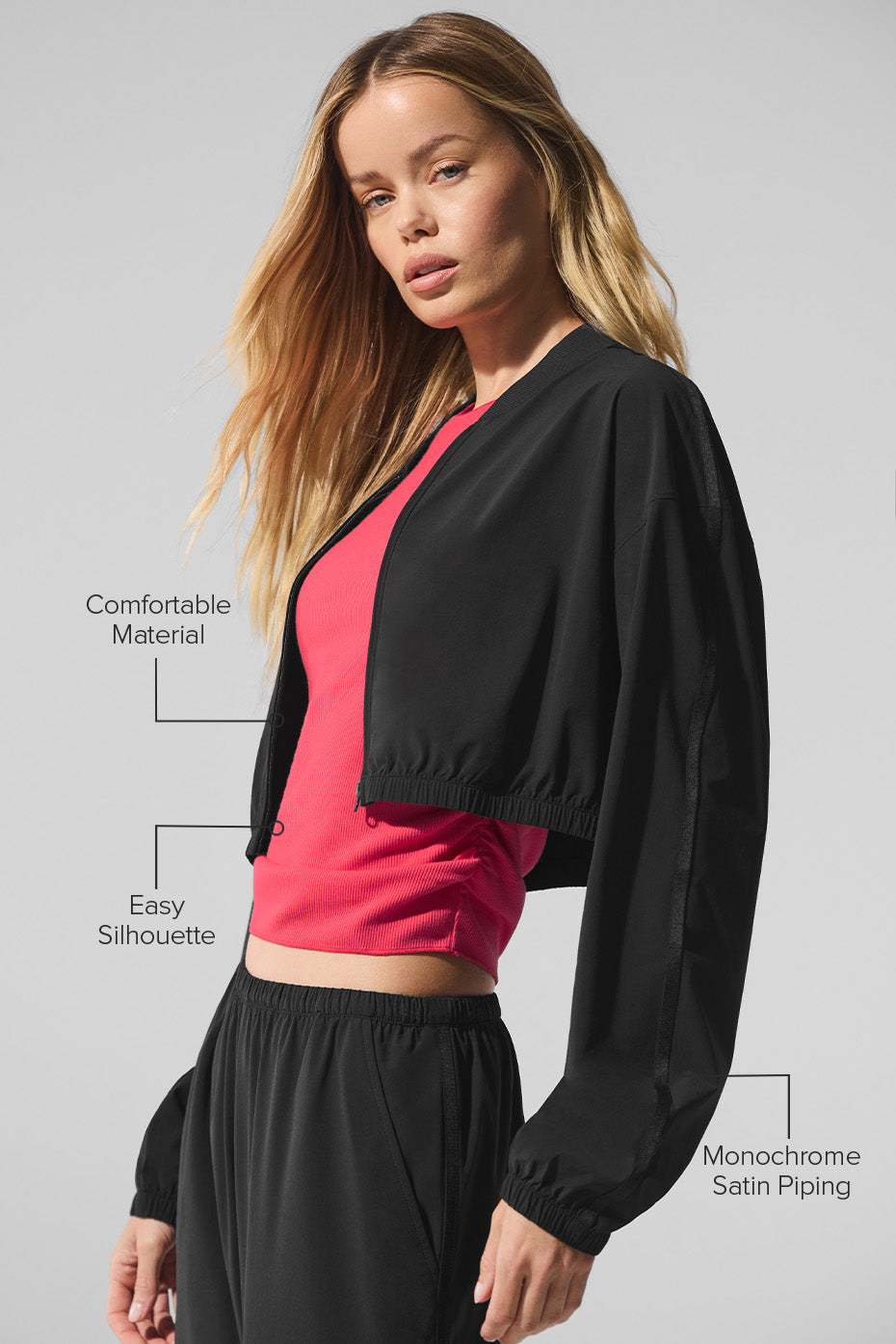 COACH Cropped Breezy Full-Zip Cover Up