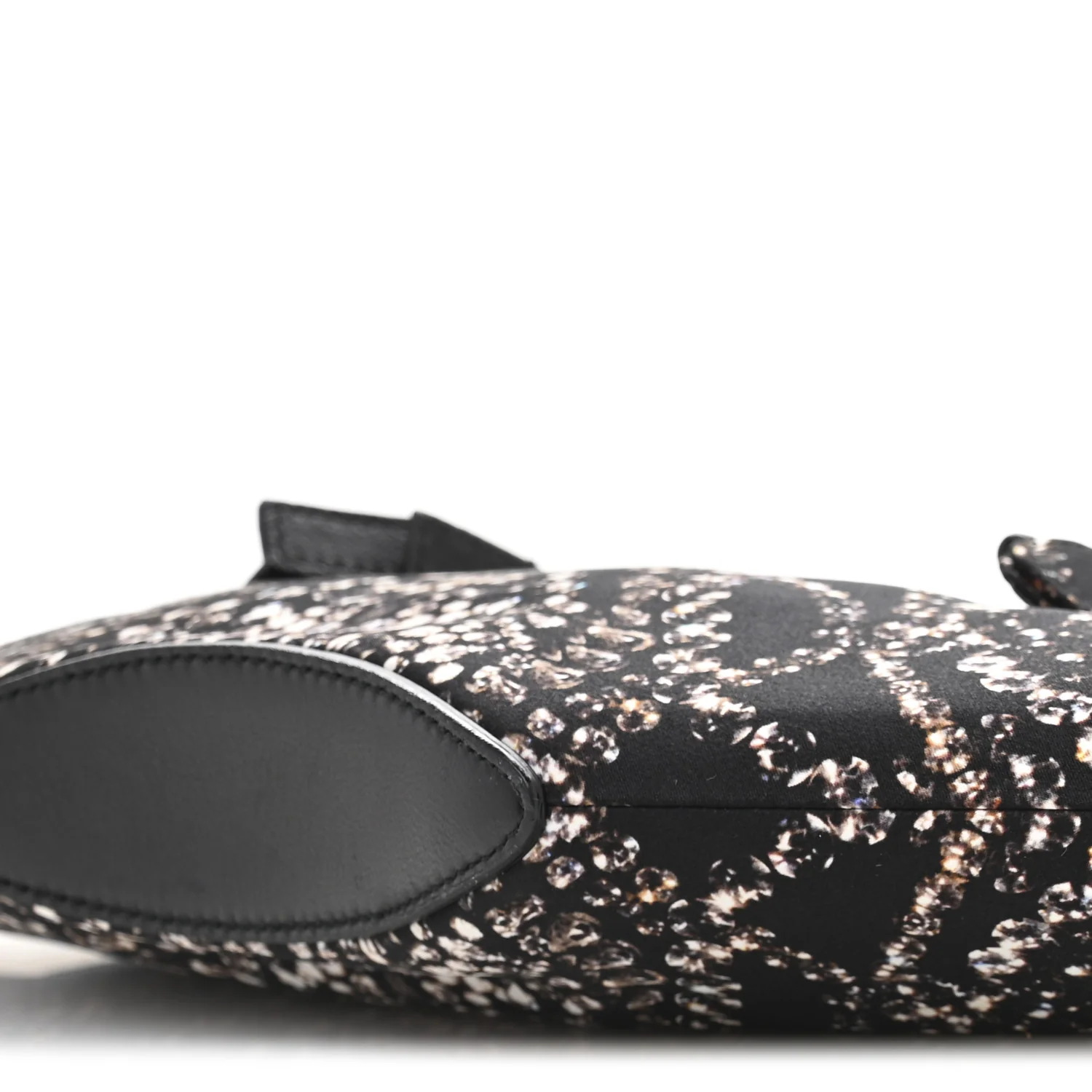 Silk Dandelion Print De Manta Clutch Black - Top Club