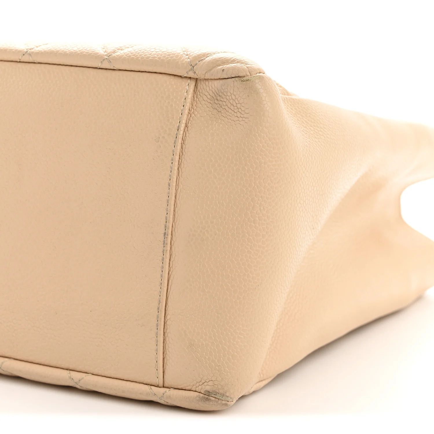 Caviar Quilted Grand Shopping Tote GST Beige - Top Club