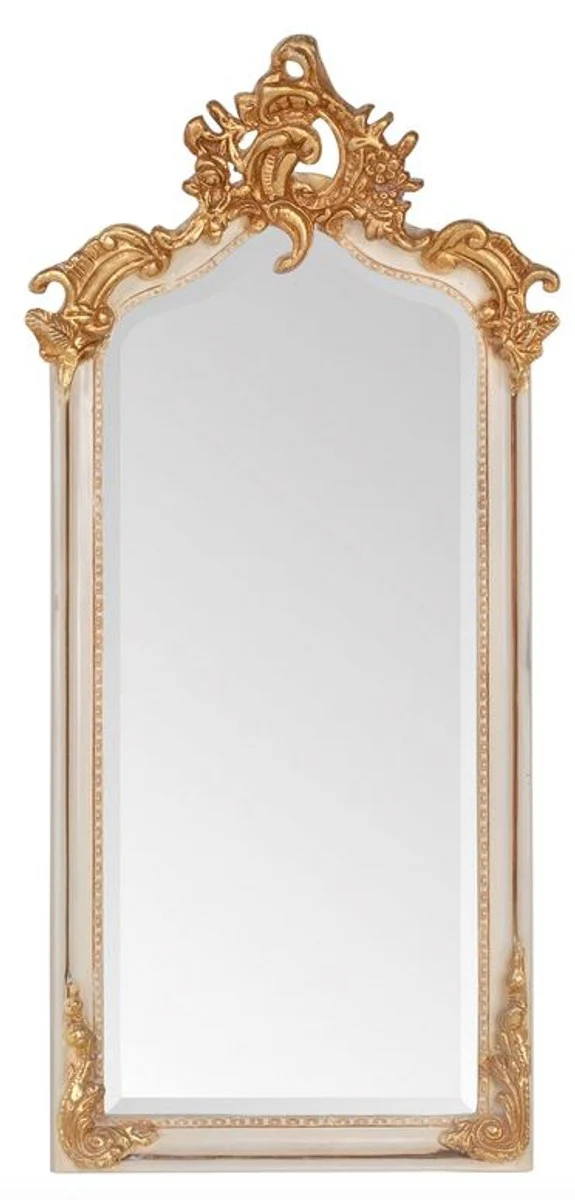 Baroque mirror antique style cream / gold 115 x 48 cm - furniture wall mirror