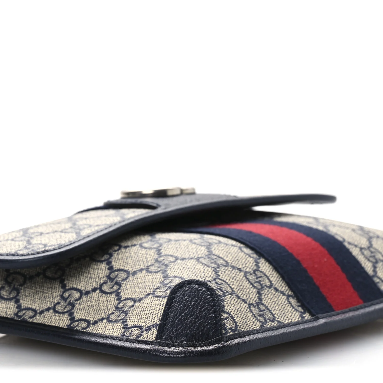 GG Supreme Monogram Web Small Ophidia Belt Bag 80 32 Beige Navy - Top Club