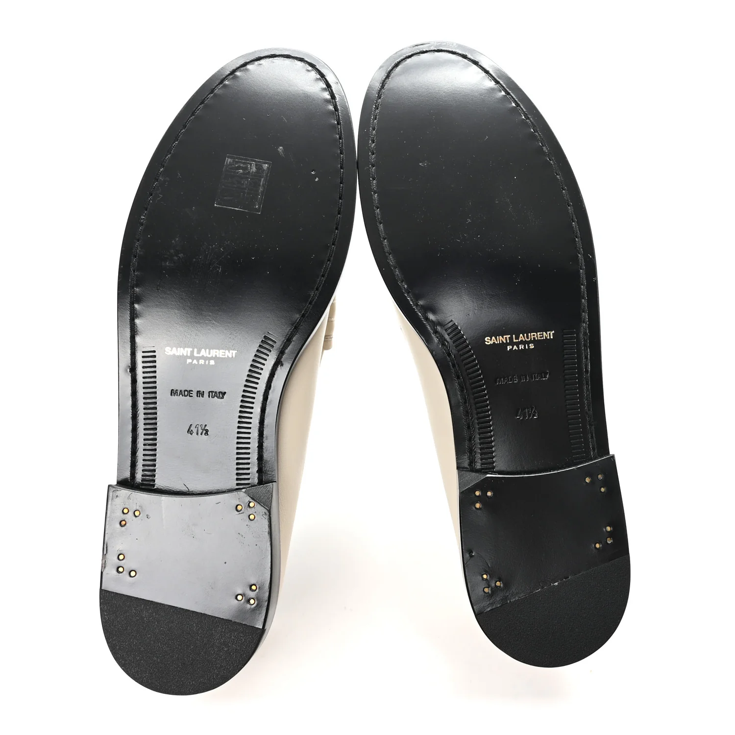 Calfskin Penny Loafers 41.5 Pearl - Top Club