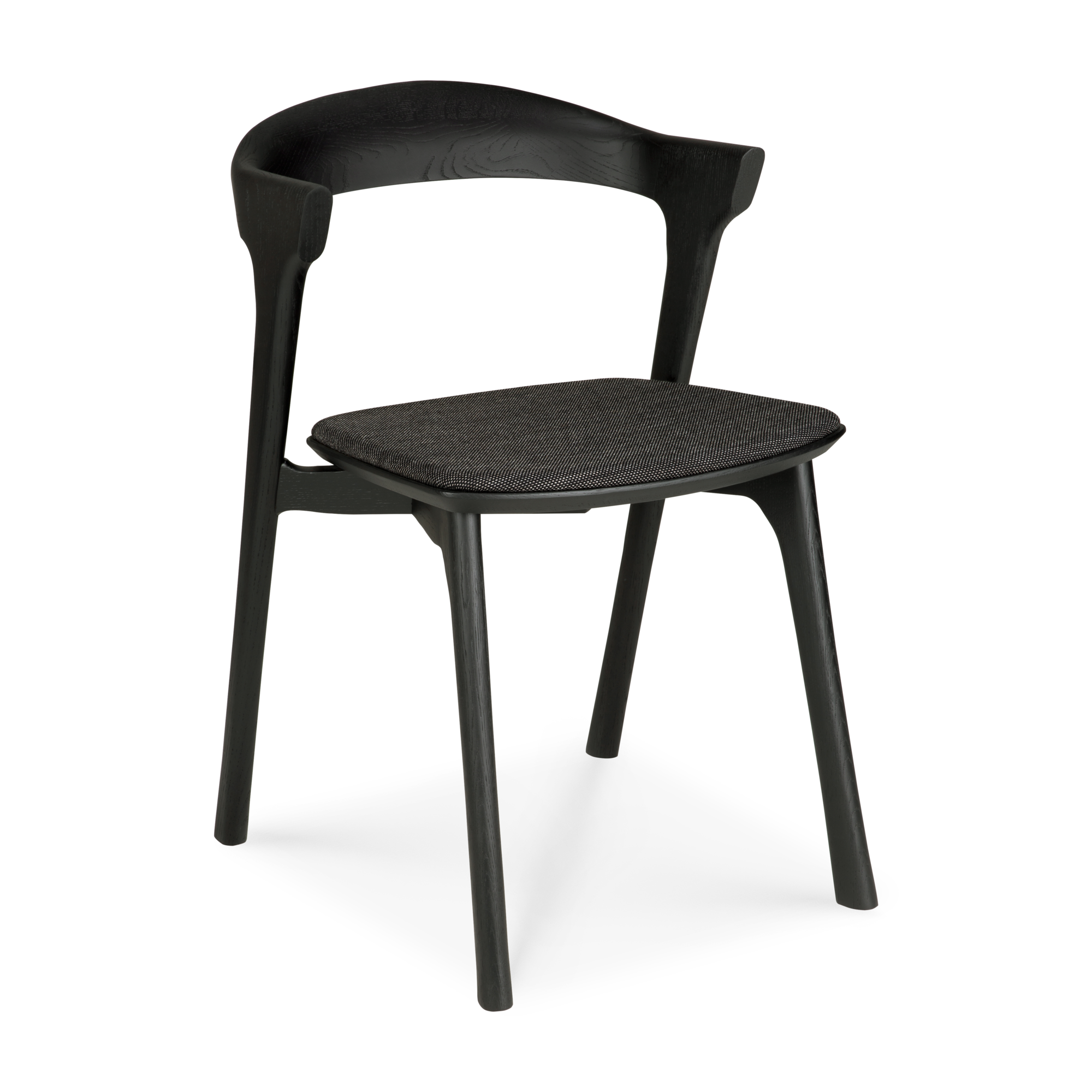 Bok stoel - eiken zwart - soft black stof