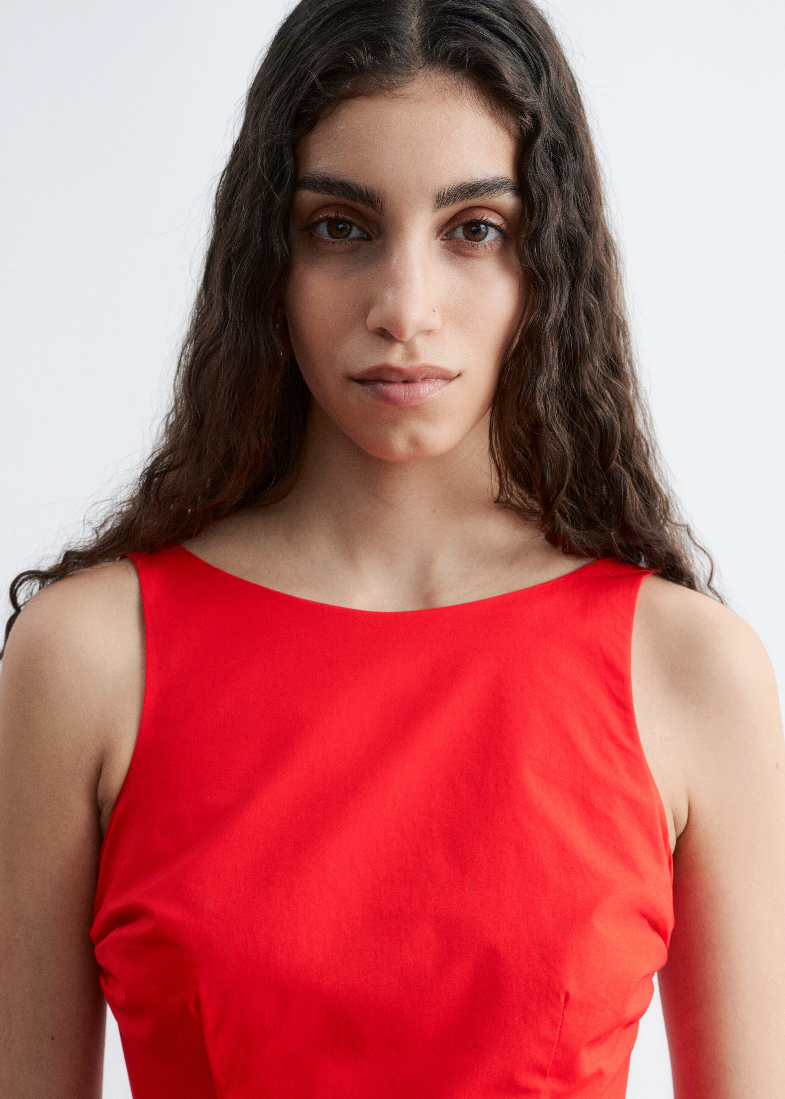 & Other Stories TIE-BACK MIDI DRESS