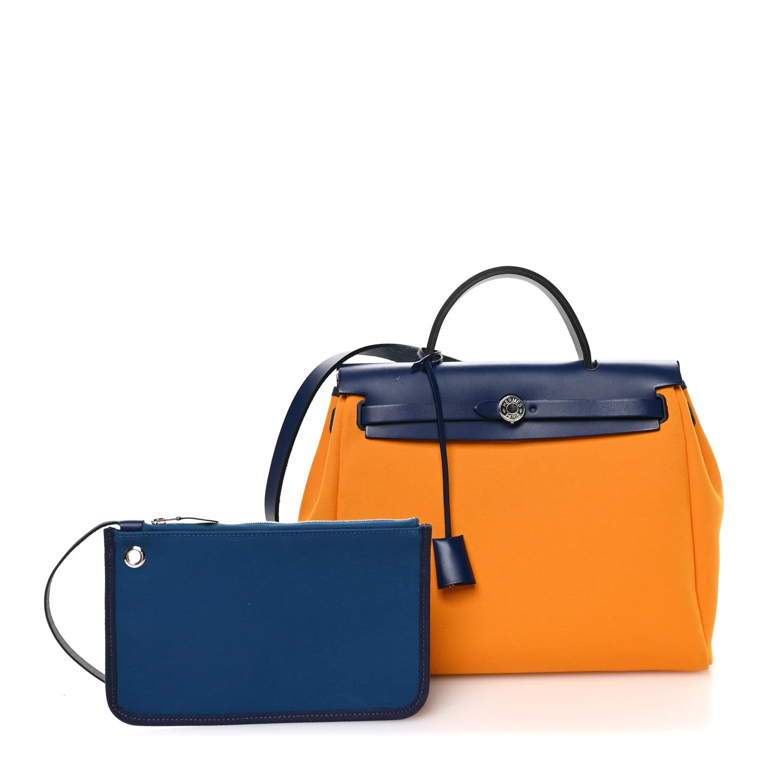Military Toile Vache Hunter Verso Herbag Zip Retourne 31 PM Jaune Or Bleu Outremer Bleu Saphir - Top Club