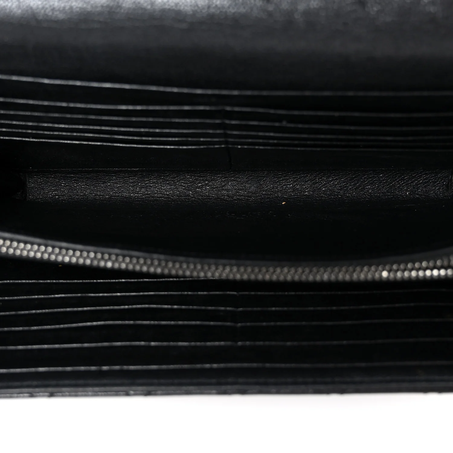 Sheepskin Tri-Quilt Monogram Envelope Chain Wallet Black - Top Club