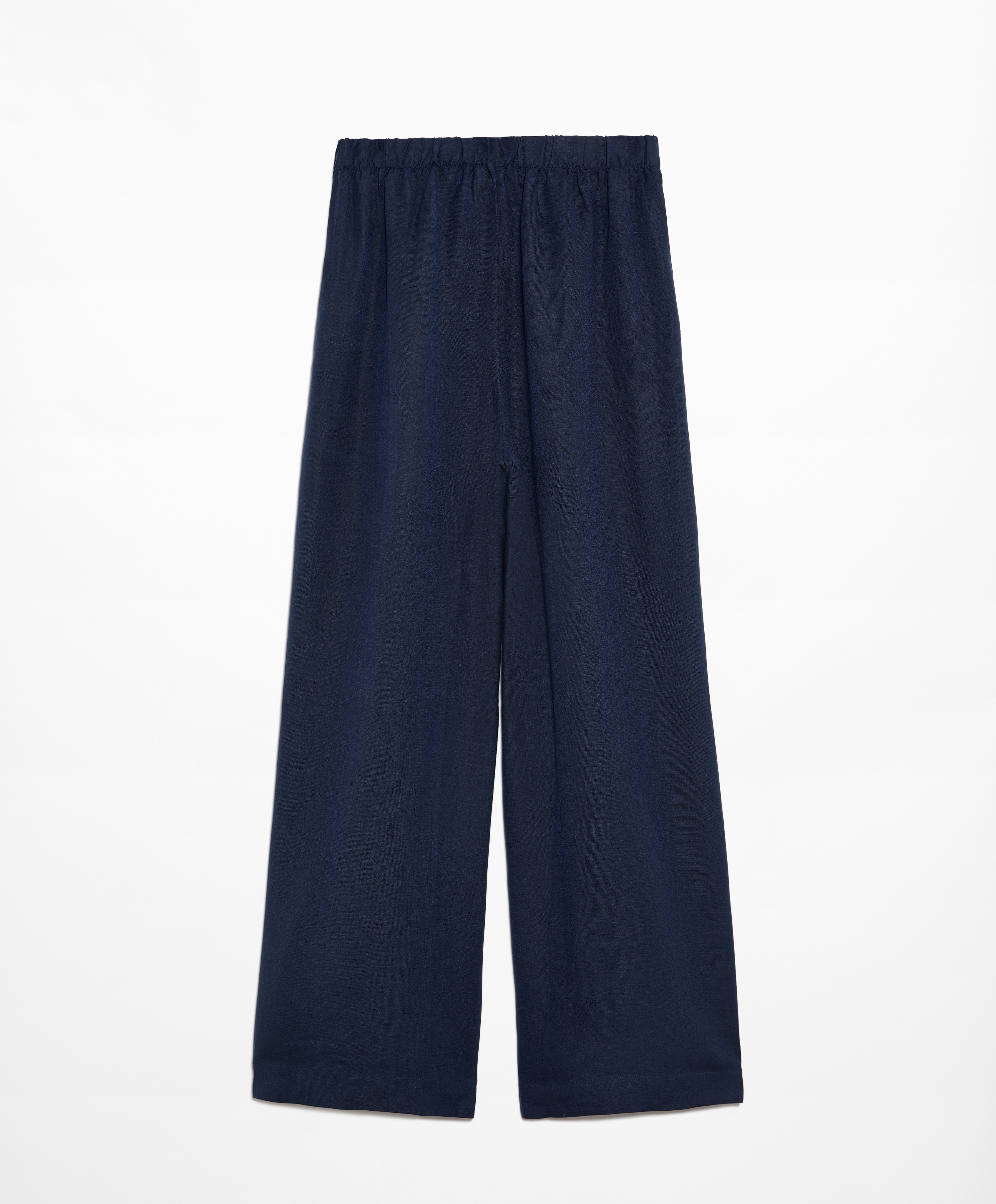 OYSHO Trousers with linen appliqué along the sides