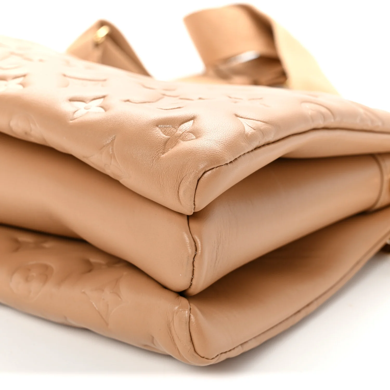 Lambskin Embossed Monogram Coussin PM Camel - Top Club