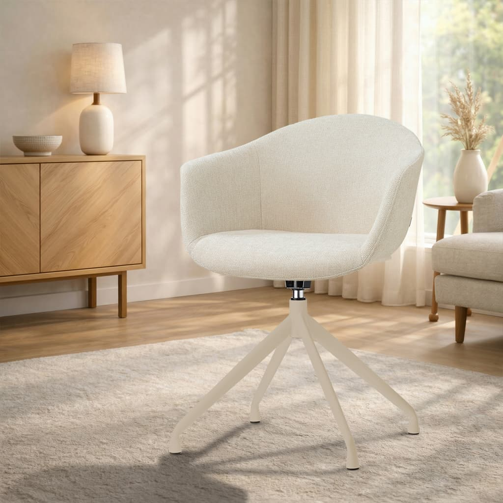 Eetkamerstoel Nola-Otis cottonbeige - beige onderstel