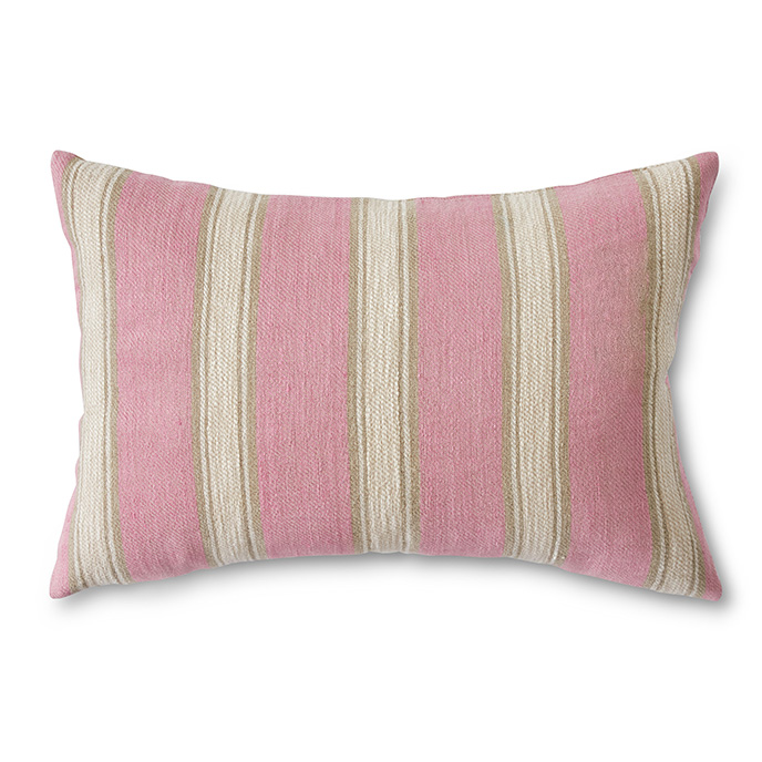 Sierkussen Woven striped blush 60x40 cm