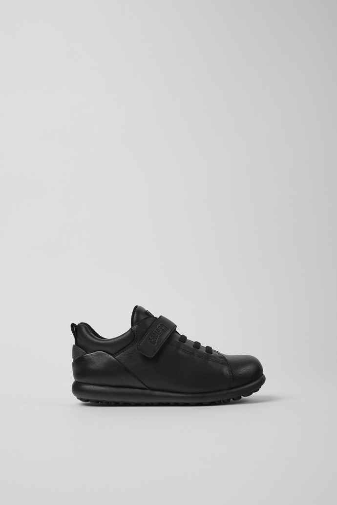 Pelotas Black Leather and Canvas Shoes for Boys