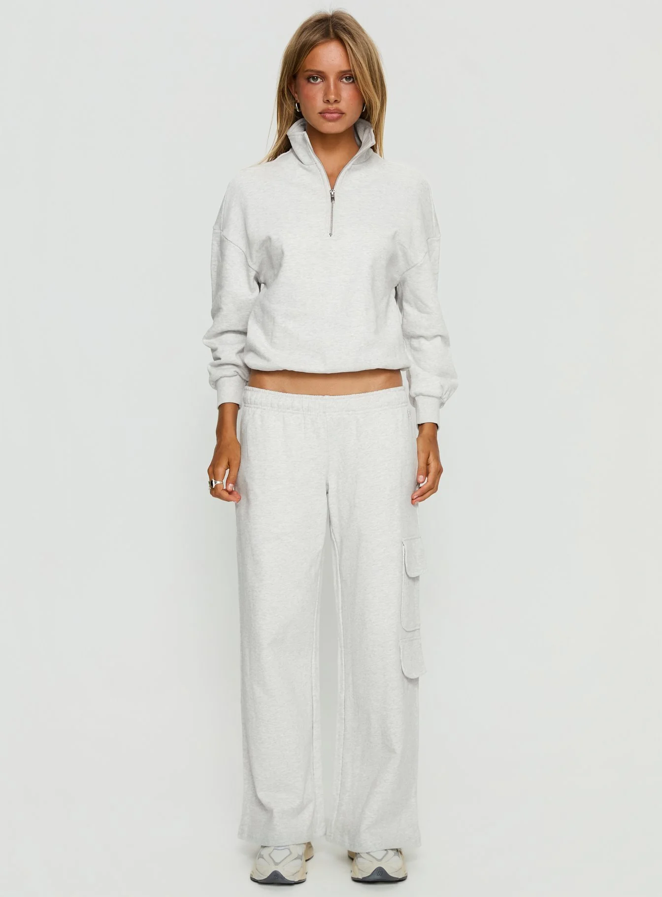 Rozanna Cargo Sweat Pants Grey Marle