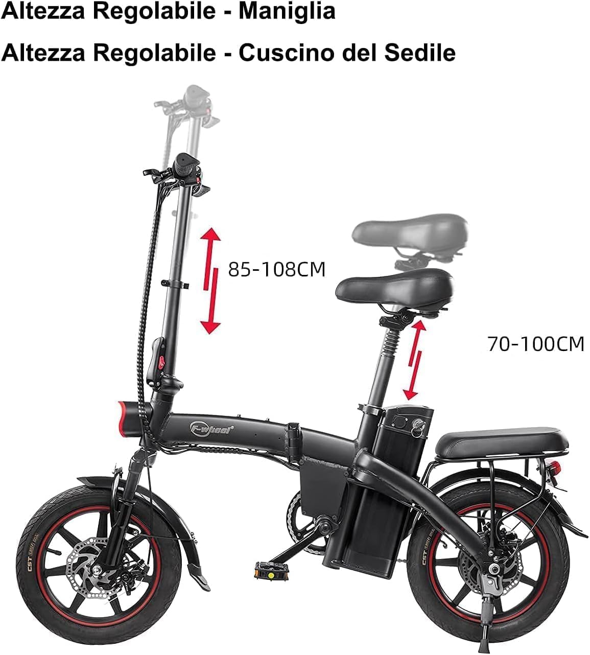 DYU Bici Elettrica Pieghevole, 14