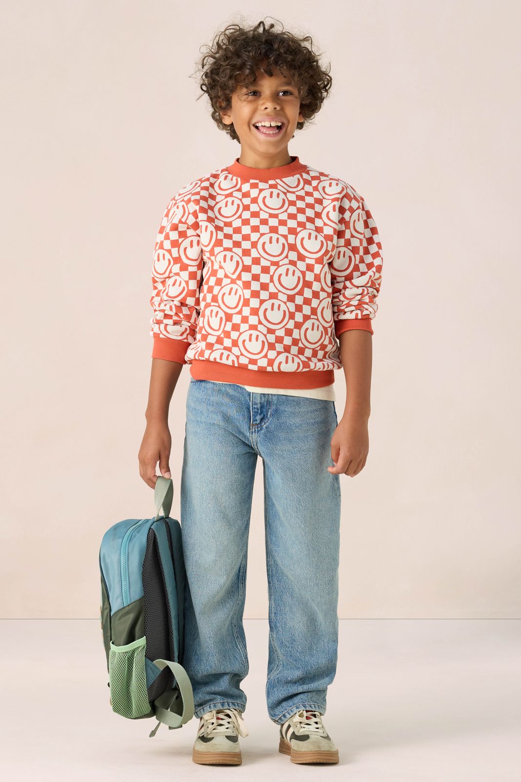 Donkergroene nylon rugtas