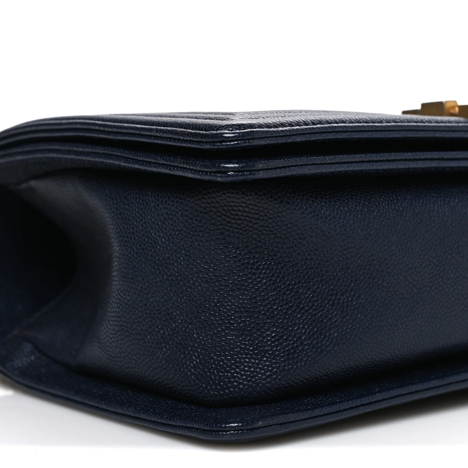 Caviar Quilted Medium Boy Flap Navy - Top Club