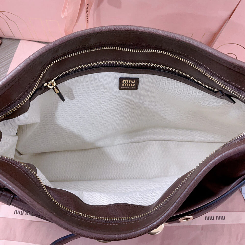 MIUMIU Medium Aventure nappa leather bag(HIGH-END GRADE) - Top Club