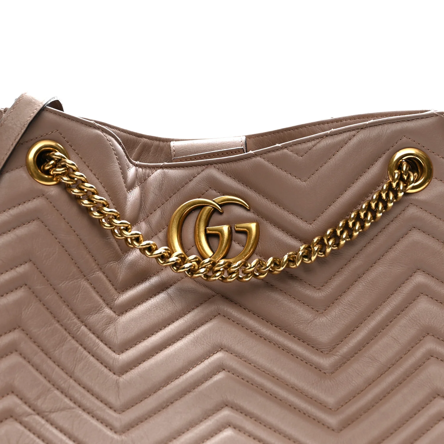 Calfskin Matelasse Medium GG Marmont Shoulder Tote Bag Porcelain Rose - Top Club
