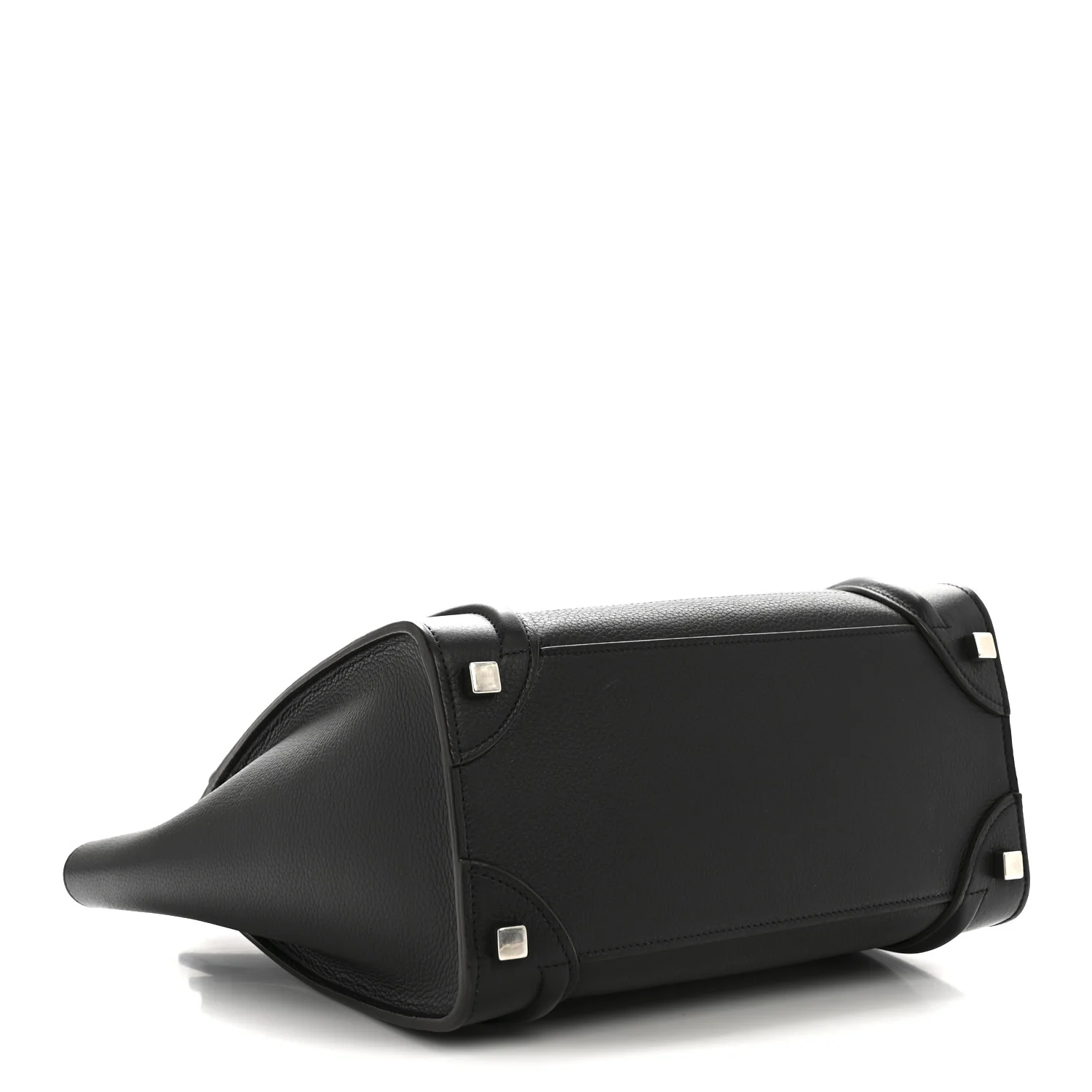 Drummed Calfskin Micro Luggage Black - Top Club