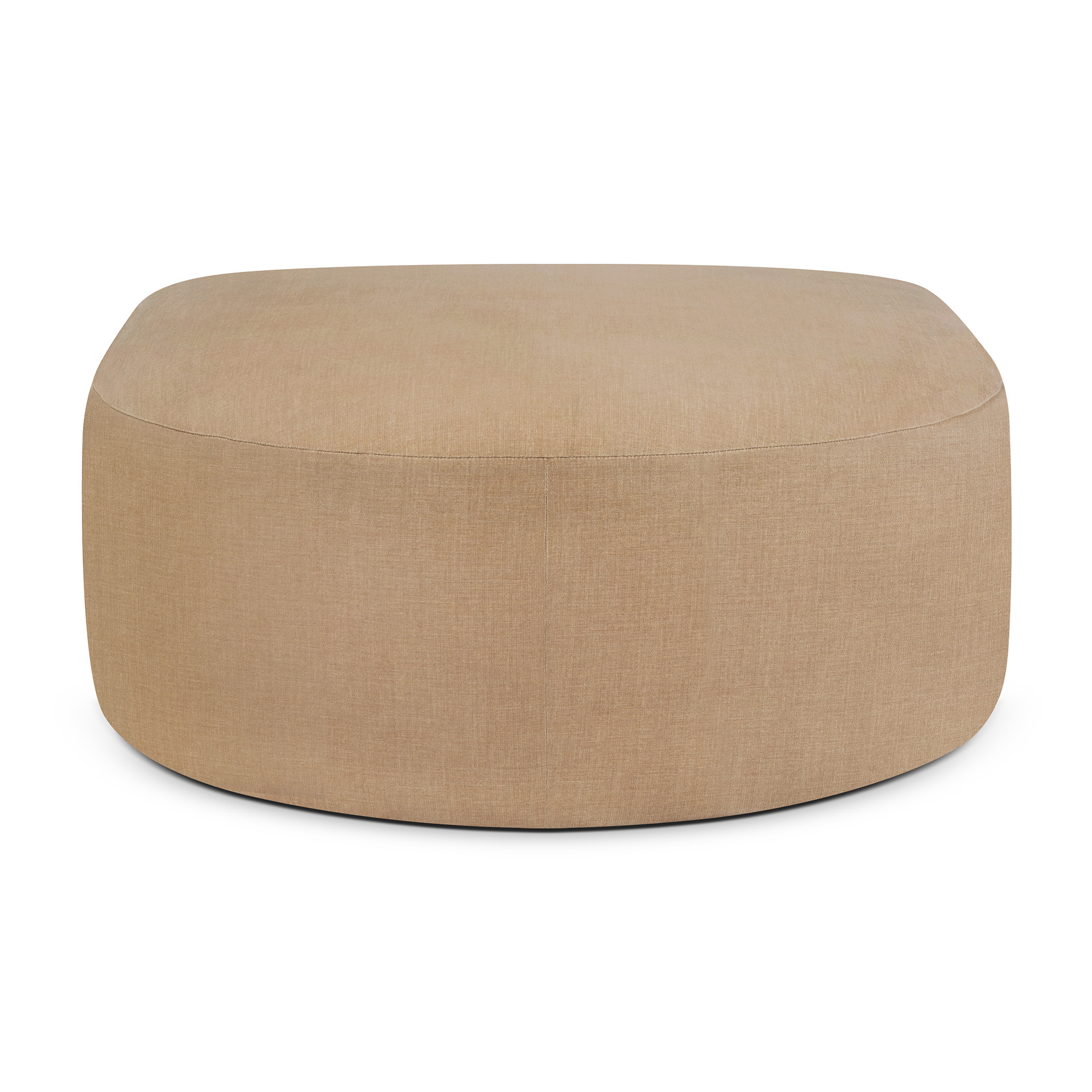 Bulky modulaire sofa - halfronde voetenbank - light sepia
