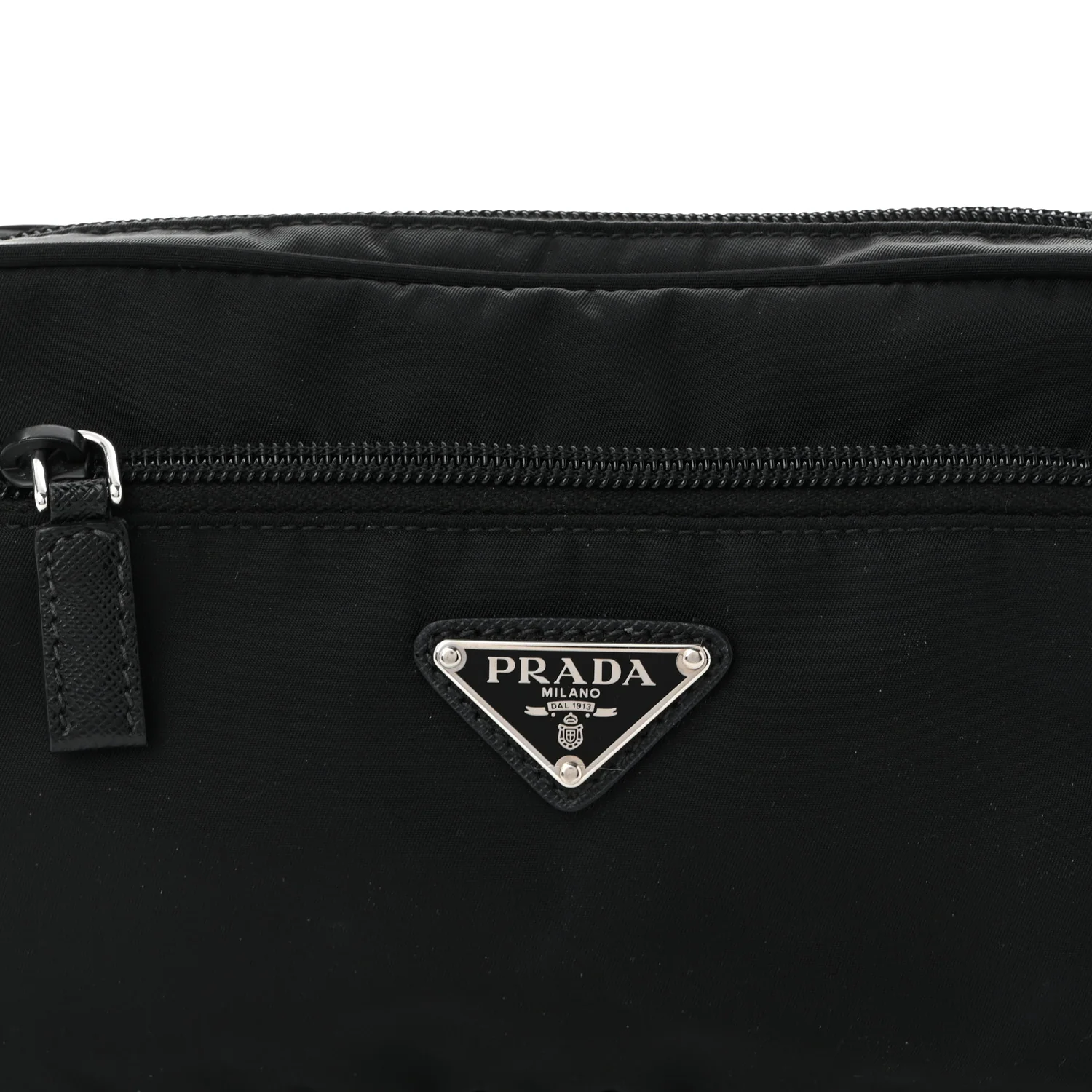 Re-Nylon Saffiano Belt Bag Black - Top Club