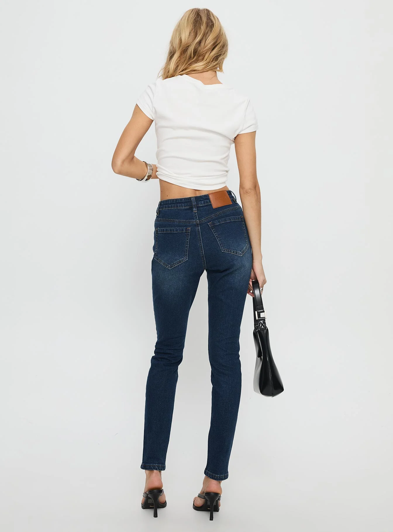 Illyssa Mid Rise Skinny Jeans Mid Blue Wash