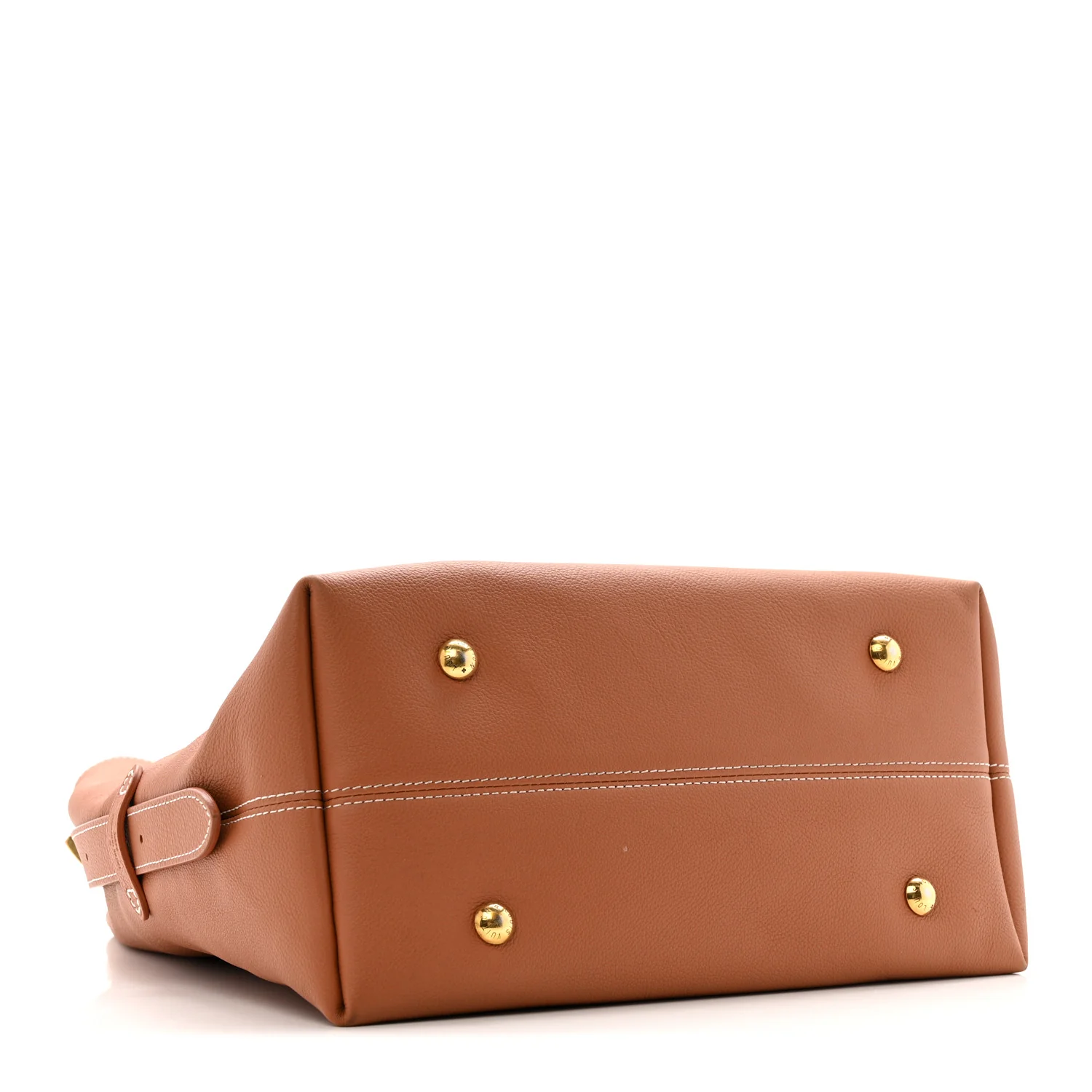 Grained Calfskin Low Key Hobo MM Cognac - Top Club