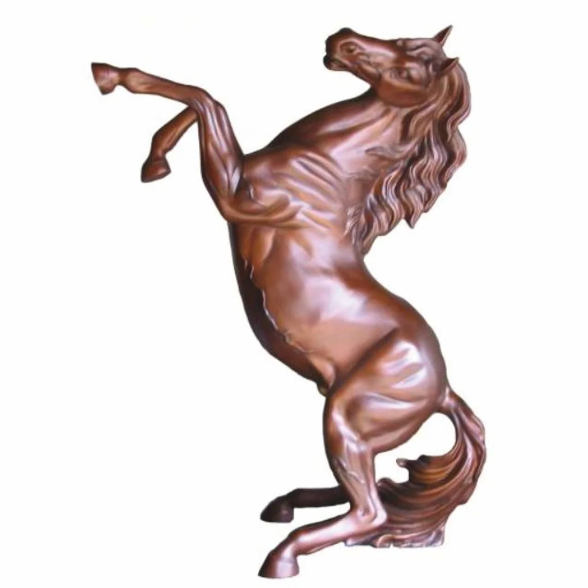 Luxury bronze decorative sculpture wild horse brown H. 108 cm - bronze figure