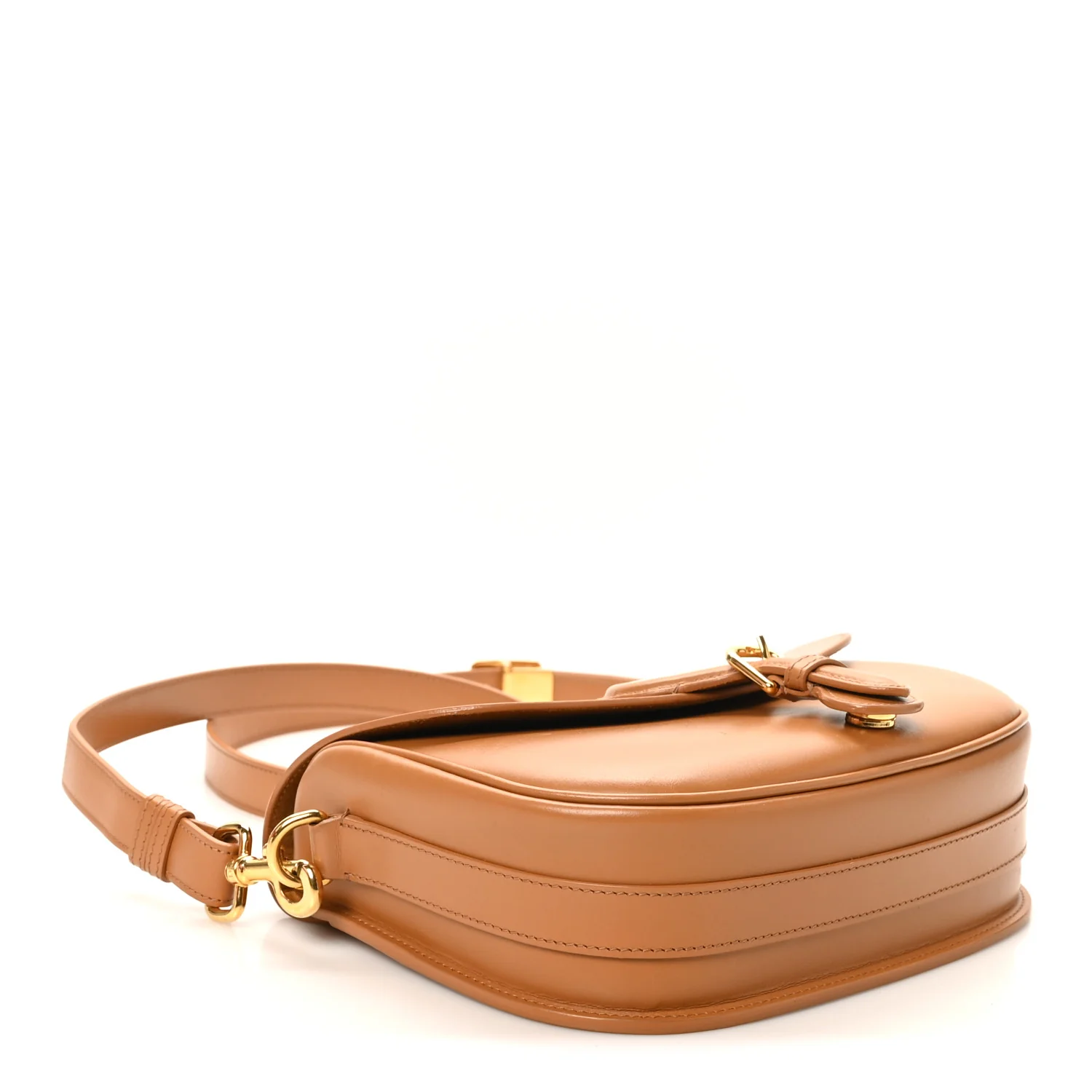 Box Calfskin Medium Bobby Flap Camel - Top Club