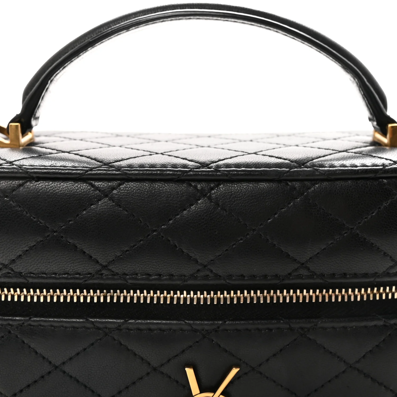Lambskin Quilted Mini Gaby Vanity Case Black - Top Club