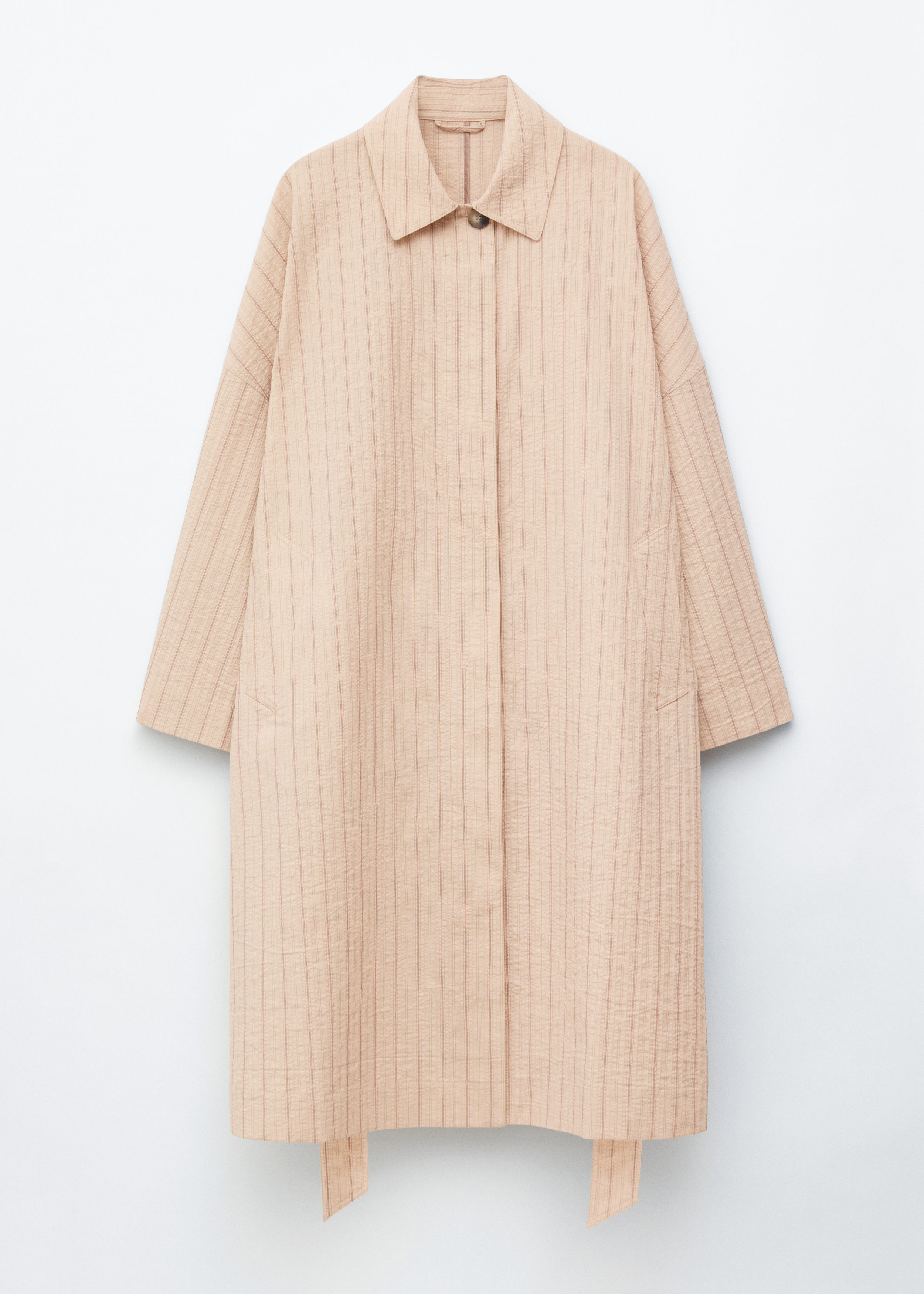 & Other Stories OVERSIZED PINSTRIPE TRENCH COAT