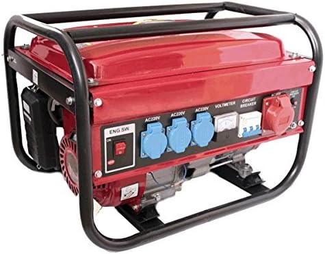 Generatore elettrico a benzina da 5500 W, trifasico e monofasico x 3 serbatoio da 15 l