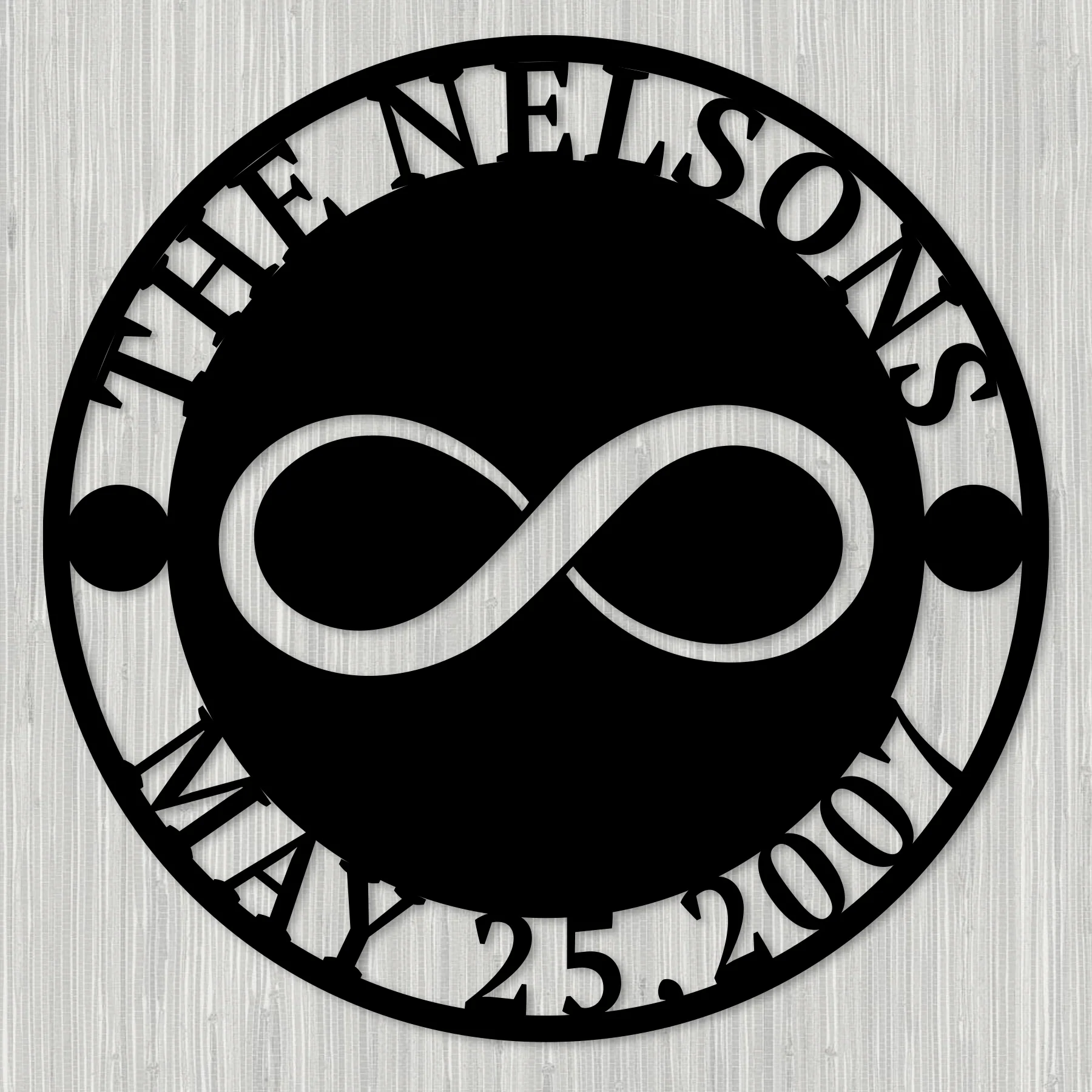 Custom Couple Infinity Metal Wall Decor - Alvarez Pro Painting LLC