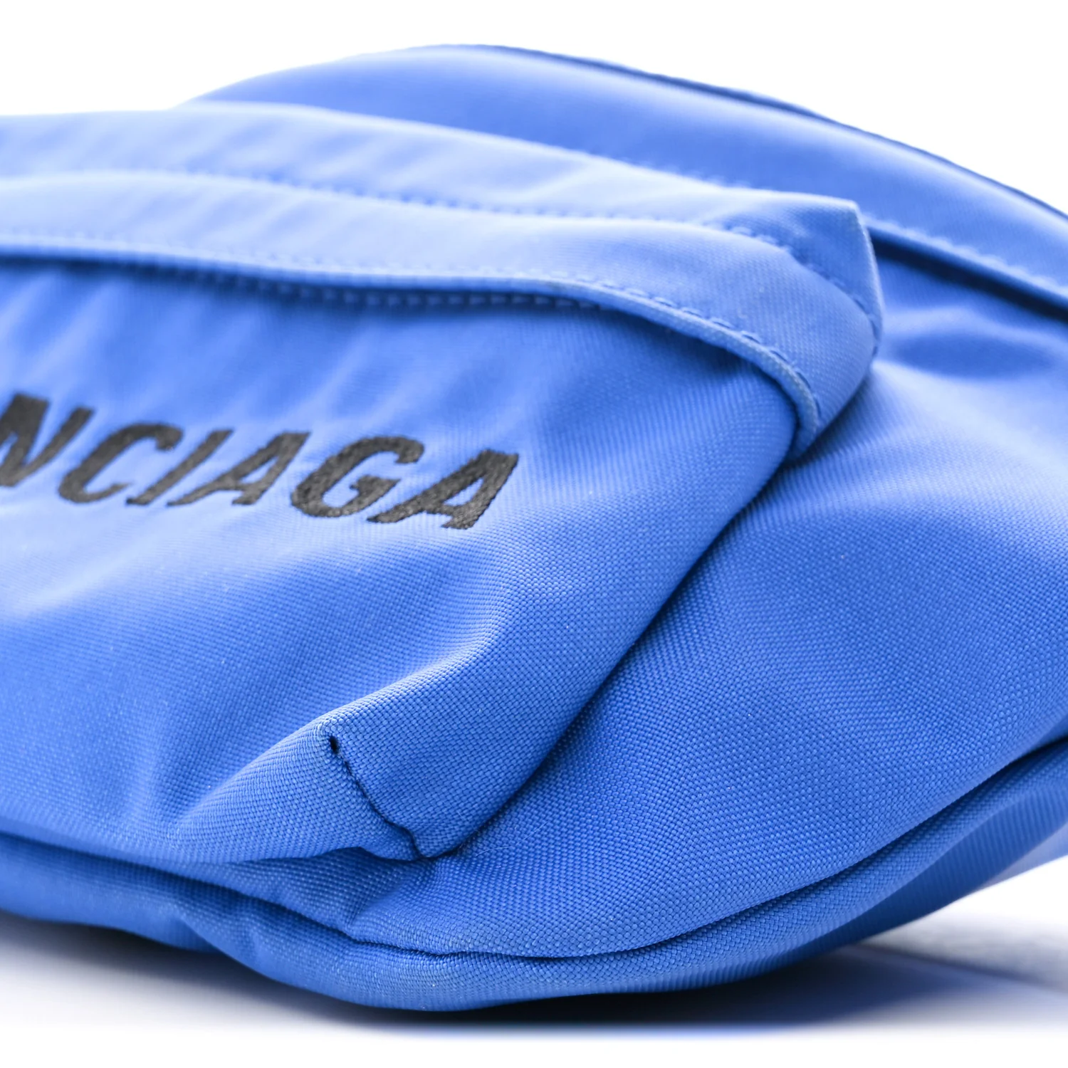 Sport Nylon Logo Embroidered Wheel Beltpack Electric Blue Black - Top Club