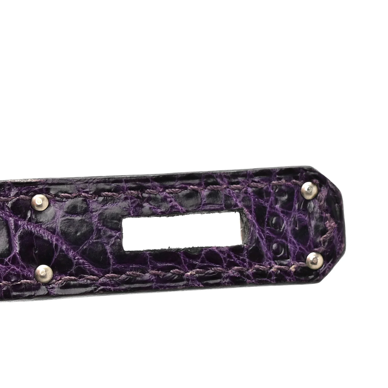 Shiny Niloticus Crocodile Kelly Sellier 28 Amethyst - Top Club