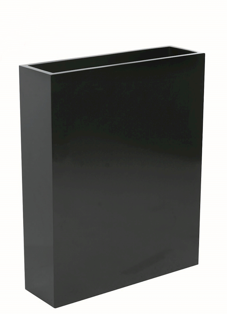 Plantenbak South Dakota shiny black L56 x B23 x H76 cm