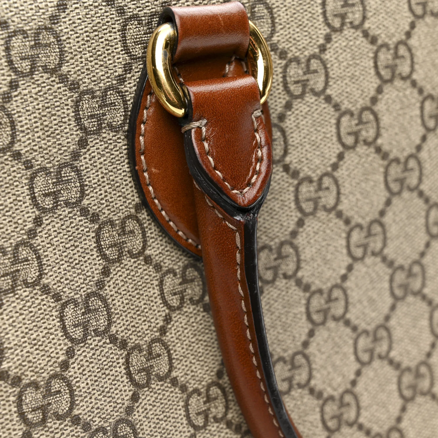 GG Supreme Monogram Small Zip Top Tote Beige Tuscany - Top Club
