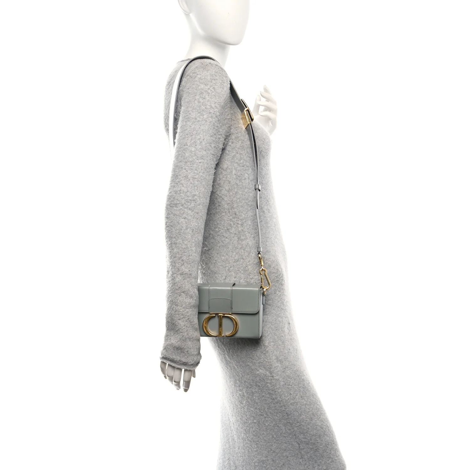 Box Calfskin 30 Montaigne Box Bag Gray - Top Club