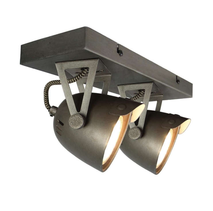 Spot Cap LED 2-Light Burned steel