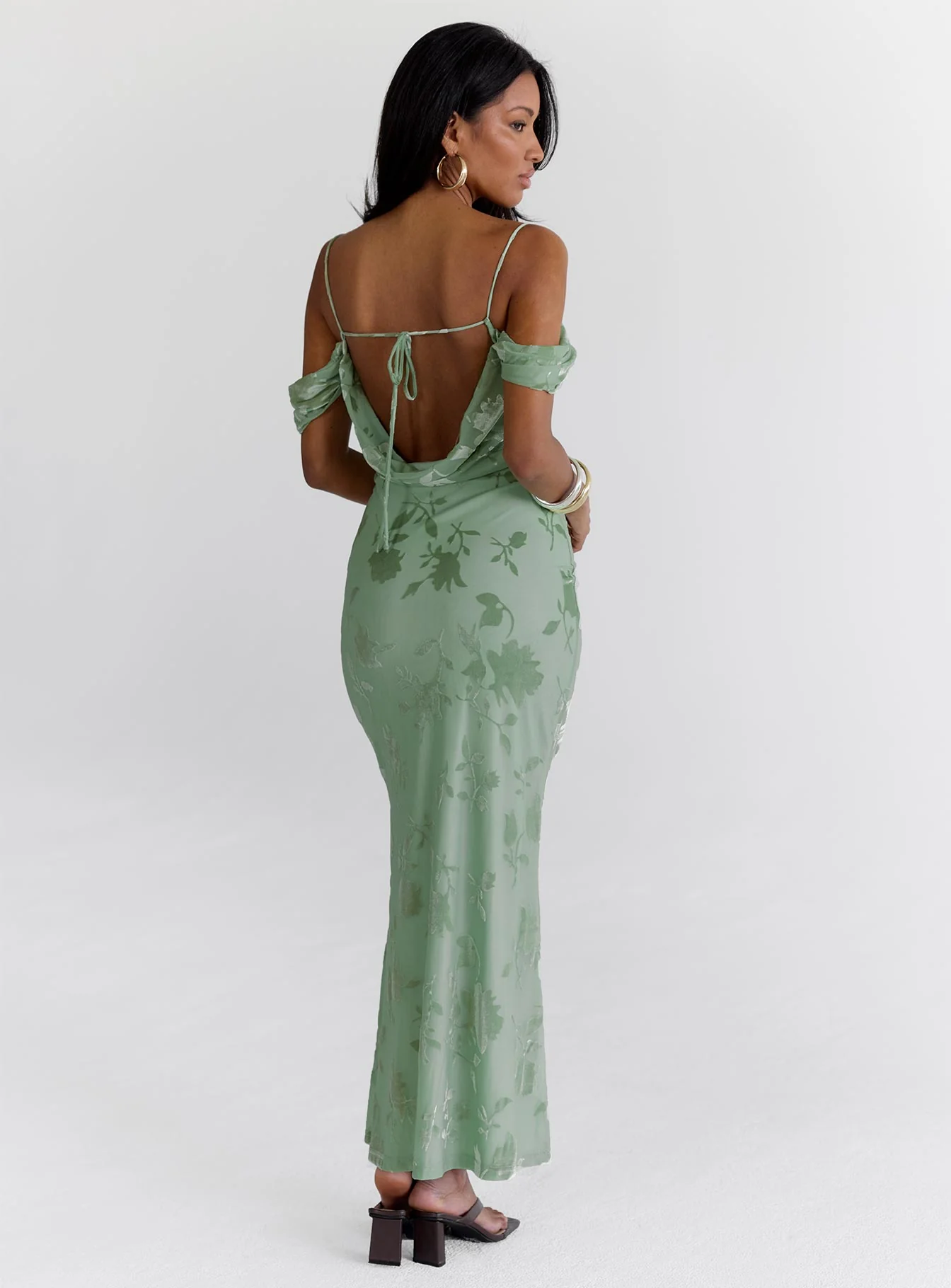 Green Gables Burnout Maxi Dress Sage