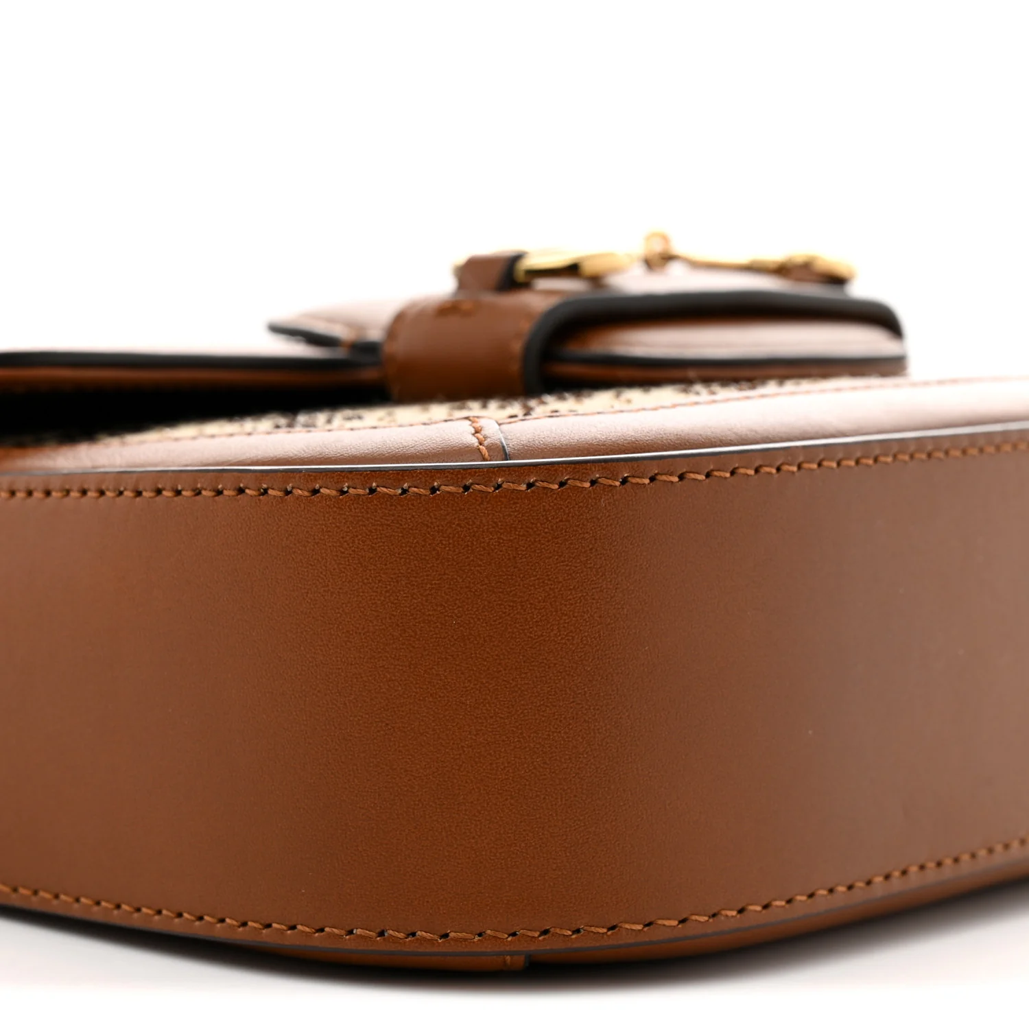 New Canvas Charisma Calfskin Crystal GG Monogram Mini Horsebit 1955 Shoulder Bag Camel Ebony - Top Club