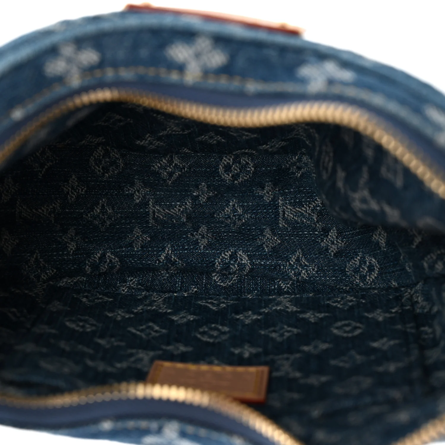 Monogram Denim Croissant MM Blue - Top Club