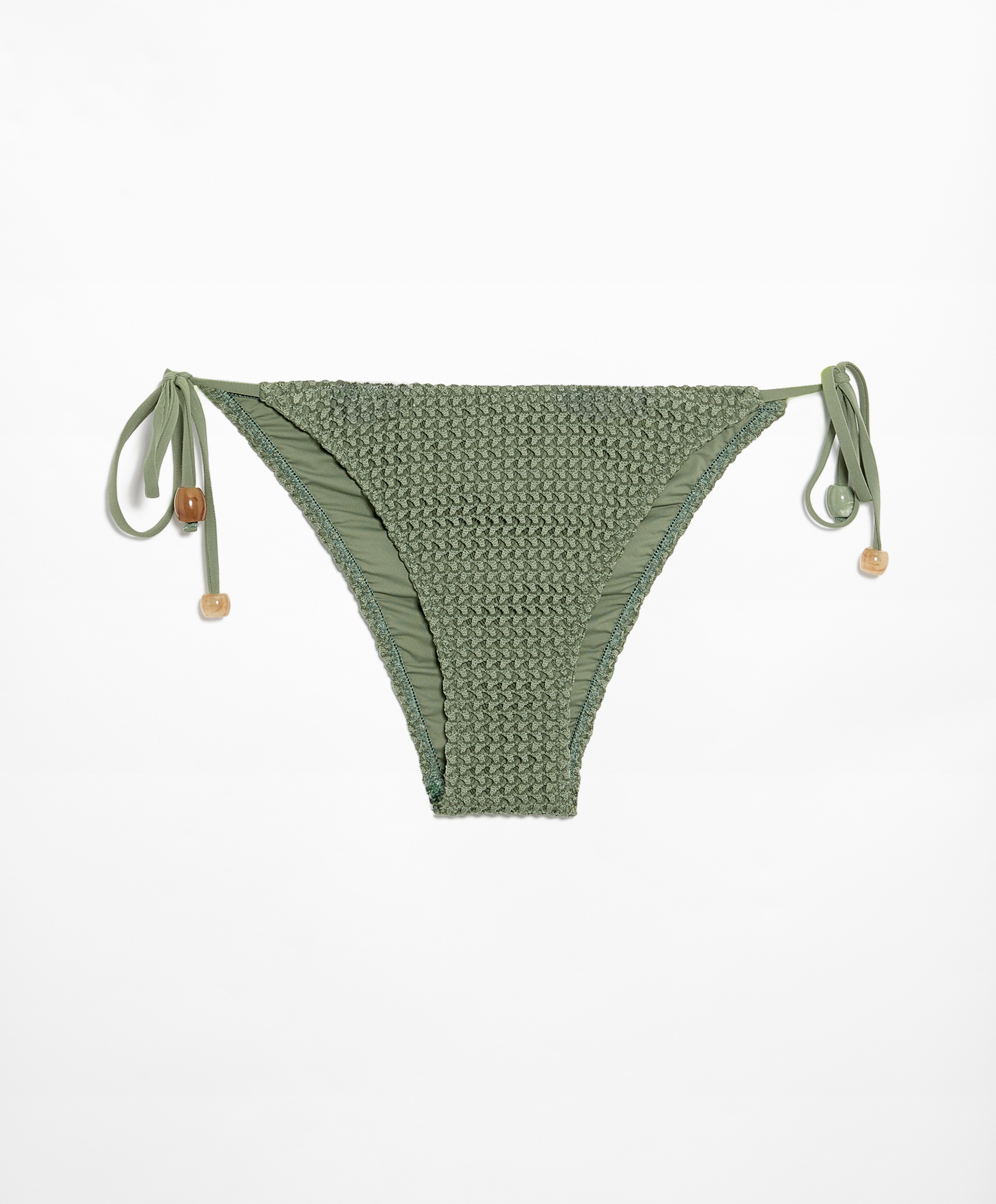 OYSHO Medium-coverage crochet bikini briefs with ties