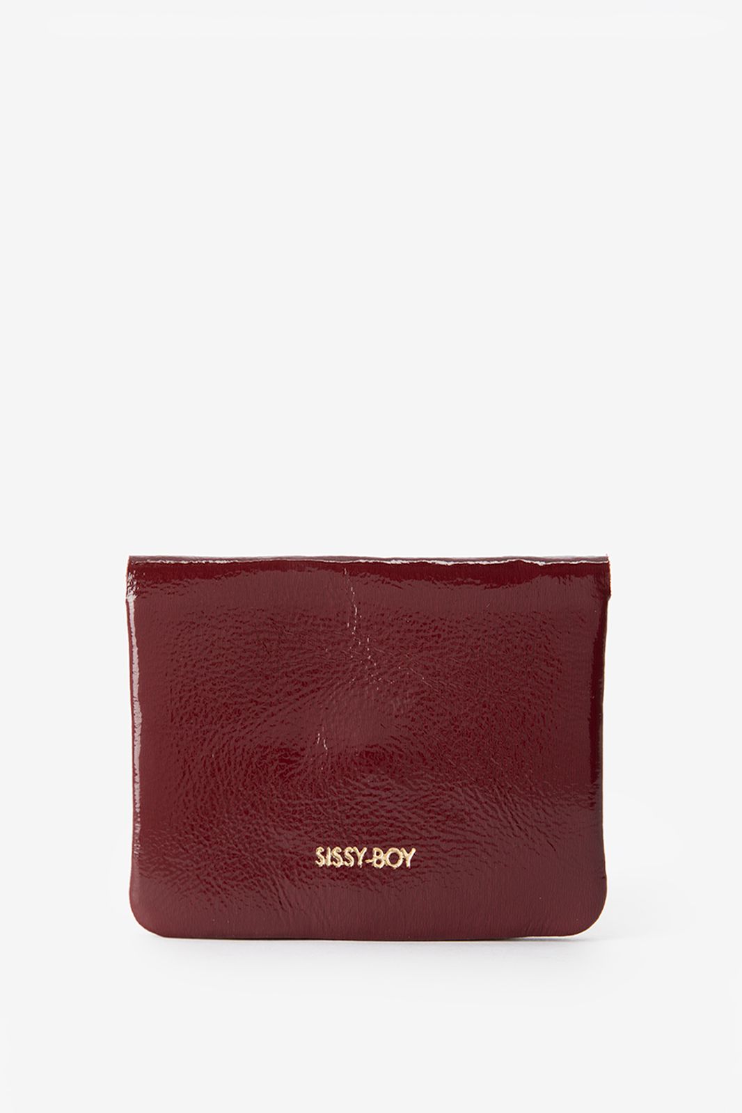 Donkerrode leren portemonnee