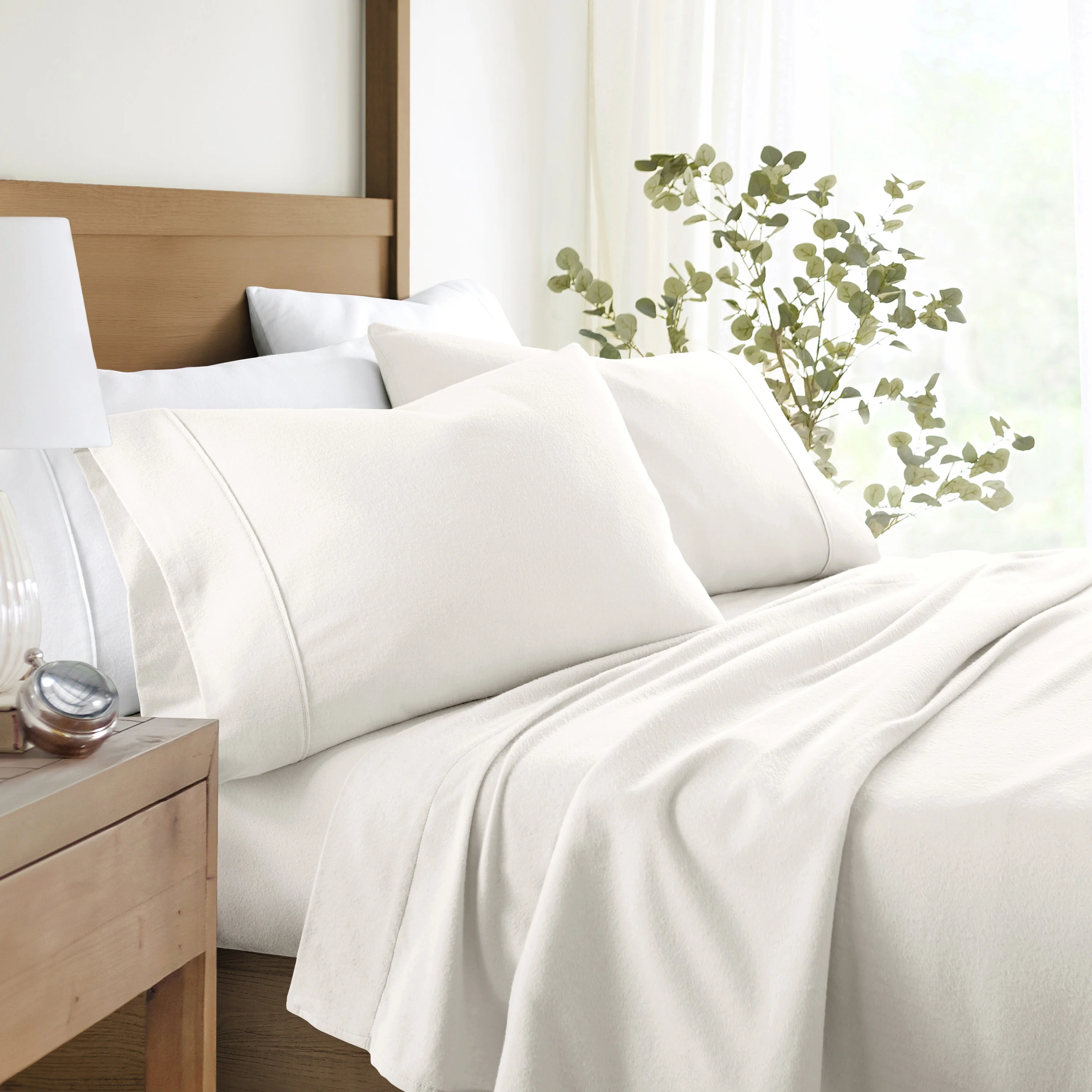 4-Piece 100% Cotton Flannel Sheet Set