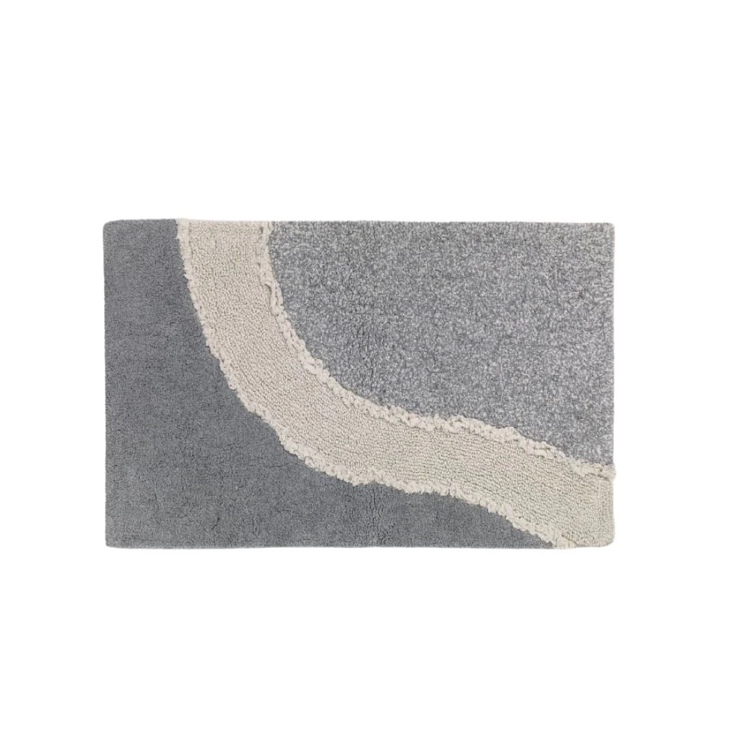 Tappeto Arredo In Cotone Ankara 70X140 Grigio Carrara