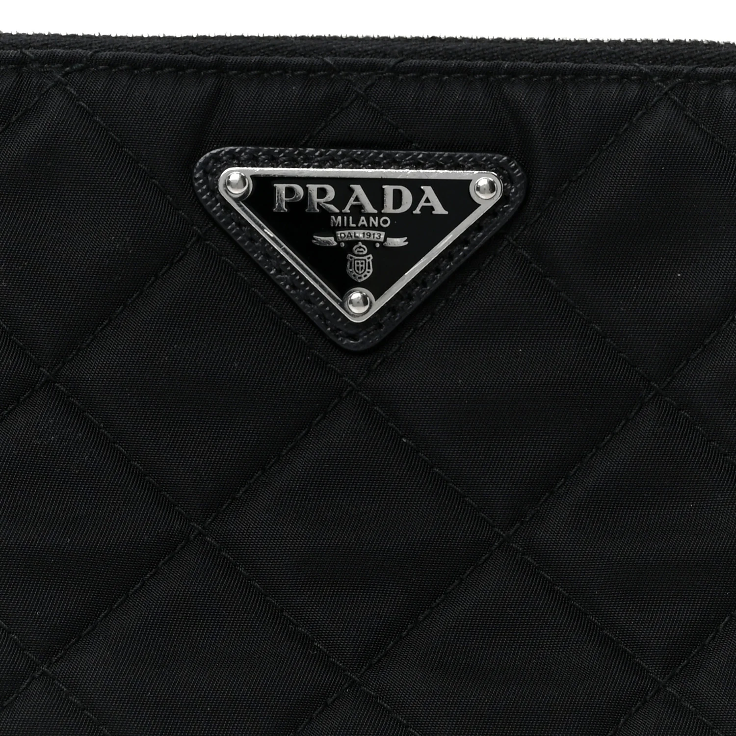 Nylon Tessuto Impuntu Quilted Crossbody Bag Black - Top Club