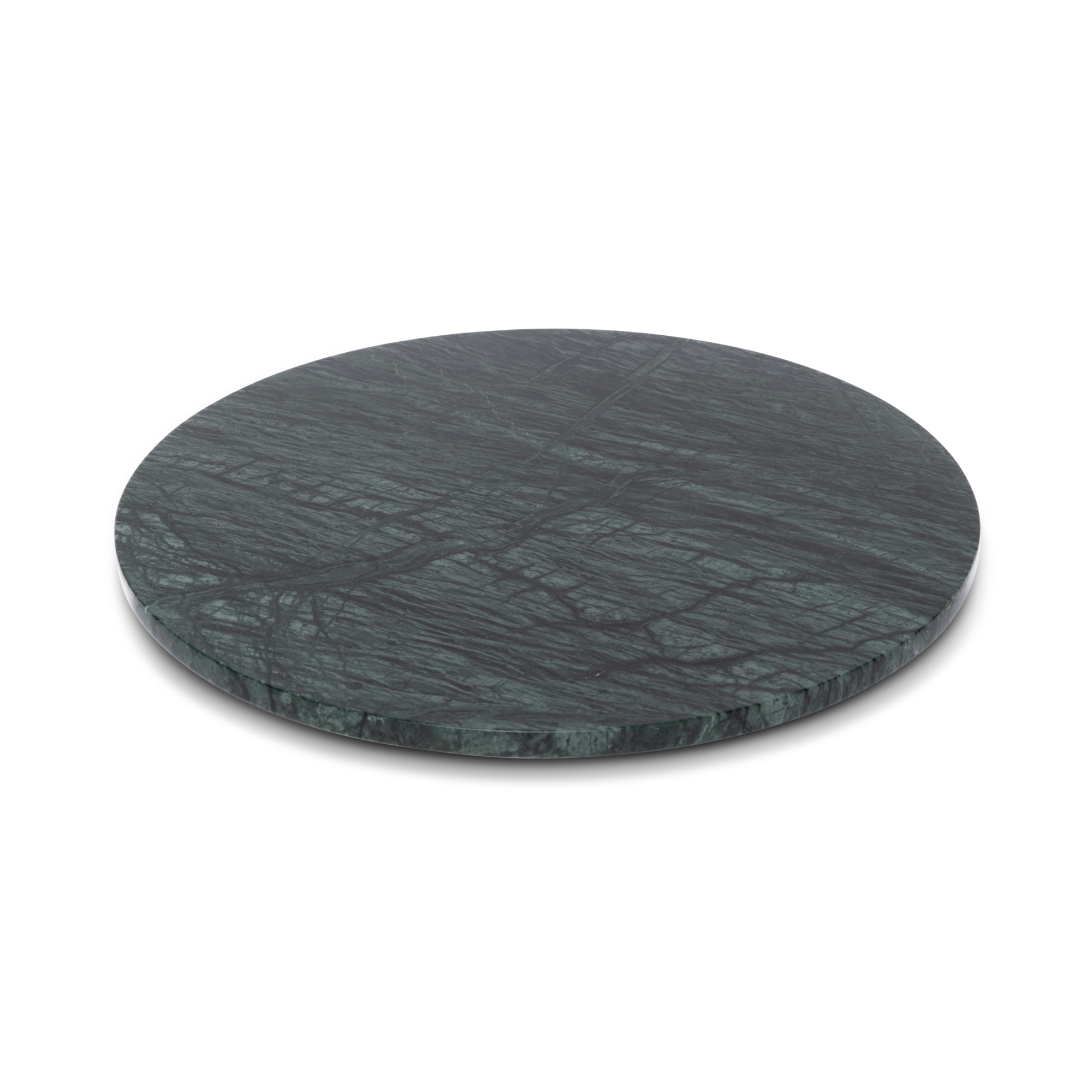 Marmer rond dienblad Ø30cm groen
