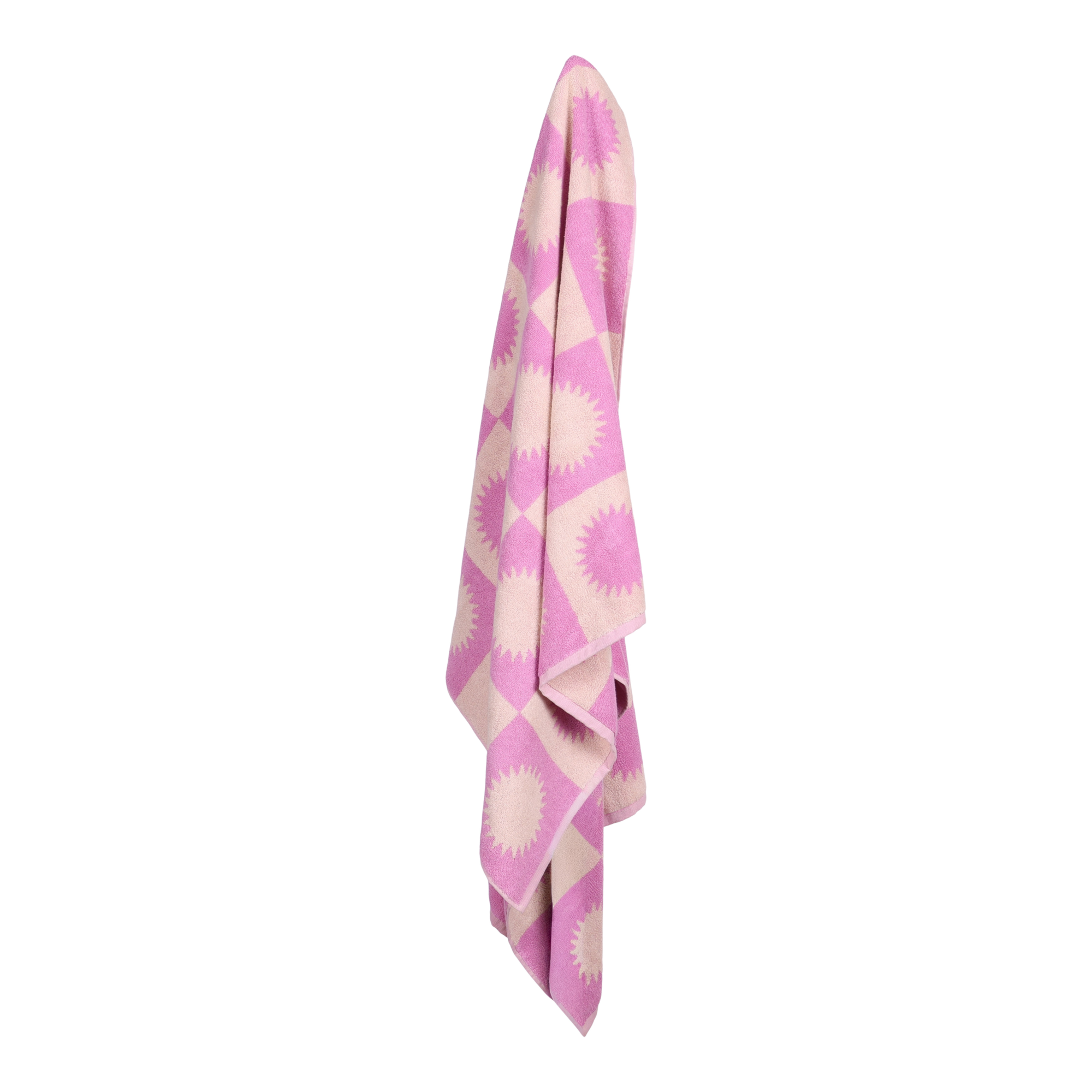 Strandlaken Noa 90x180 cm pink/off white