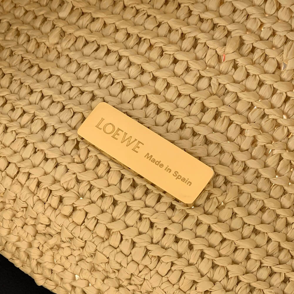 Loewe Medium Ola bag in raffia and calfskin(HIGH-END GRADE) - Top Club
