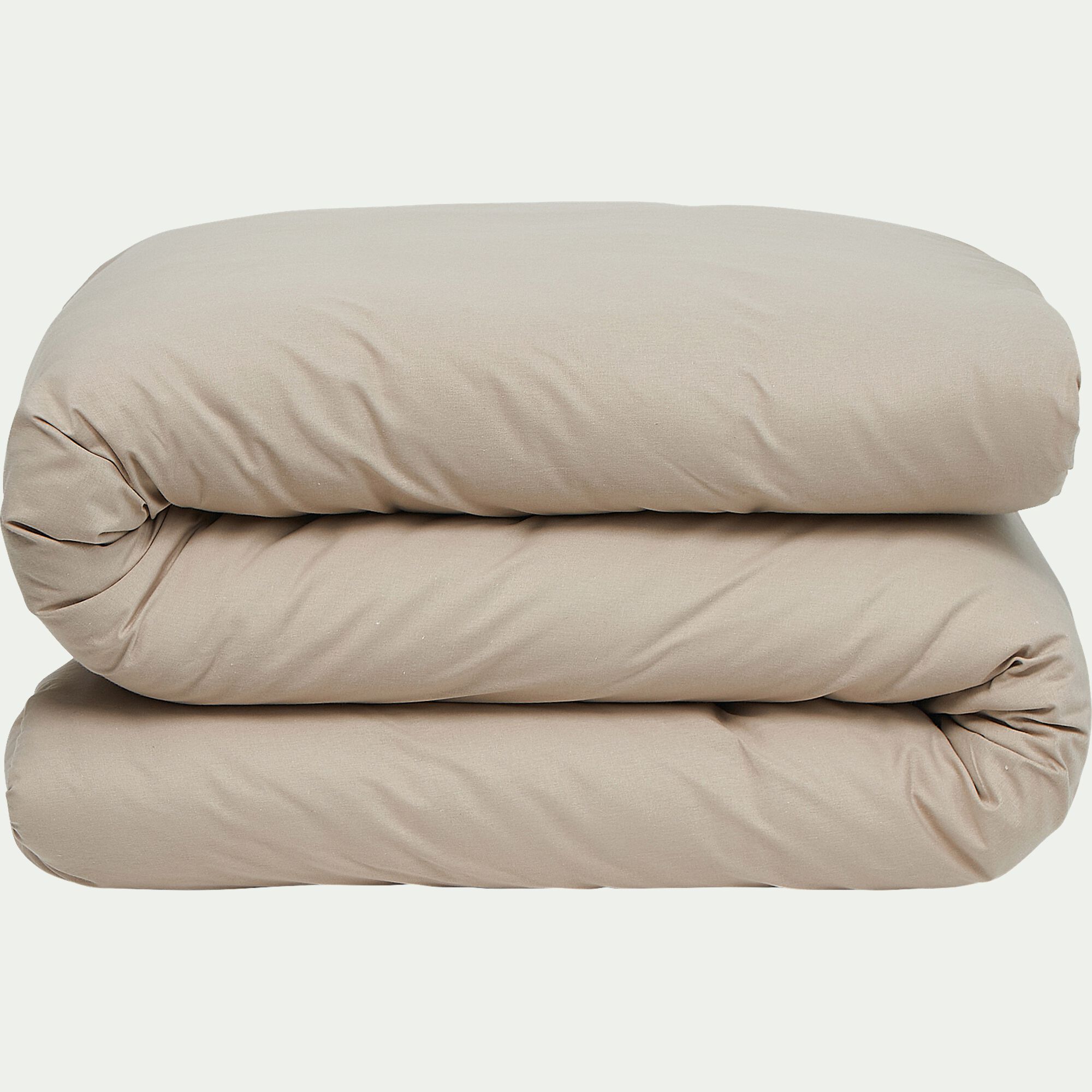 CALANQUES - Linge de lit uni en coton - beige alpilles